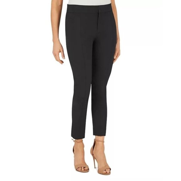 Foxcroft Sz 10 Black Pants Stretch Slim-Fit Nylon Spandex Adjustable Waist - Picture 1 of 9